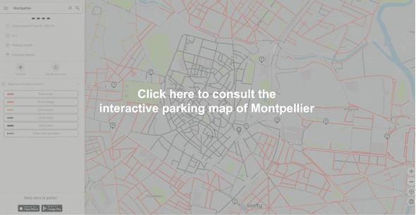 Interactive parking map of Montpellier