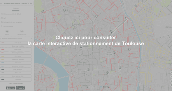 Carte interactive de stationnement à Toulouse