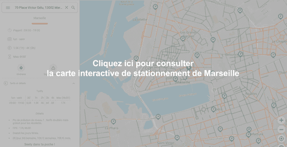 Carte interactive de stationnement à Marseille