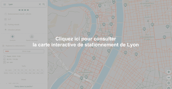 Carte interactive de stationnement à Lyon - Réglementation générale